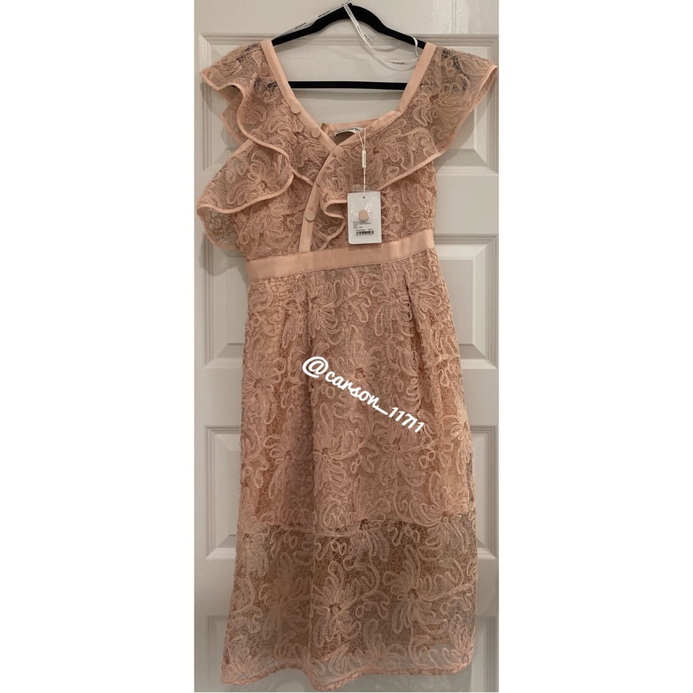 NWT Self Portrait Off Shoulder Mesh Dress US8 - Picture 9 of 15